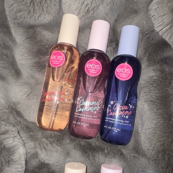 3 EOS Holiday Body Mist Cocoa Cashmere Caramel Peppermint Hydrating Spray U16